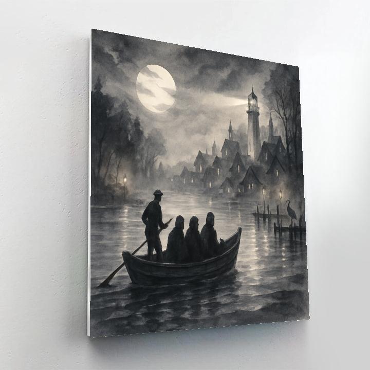 Spectral Ferry At Dusk Painting by numbers kit