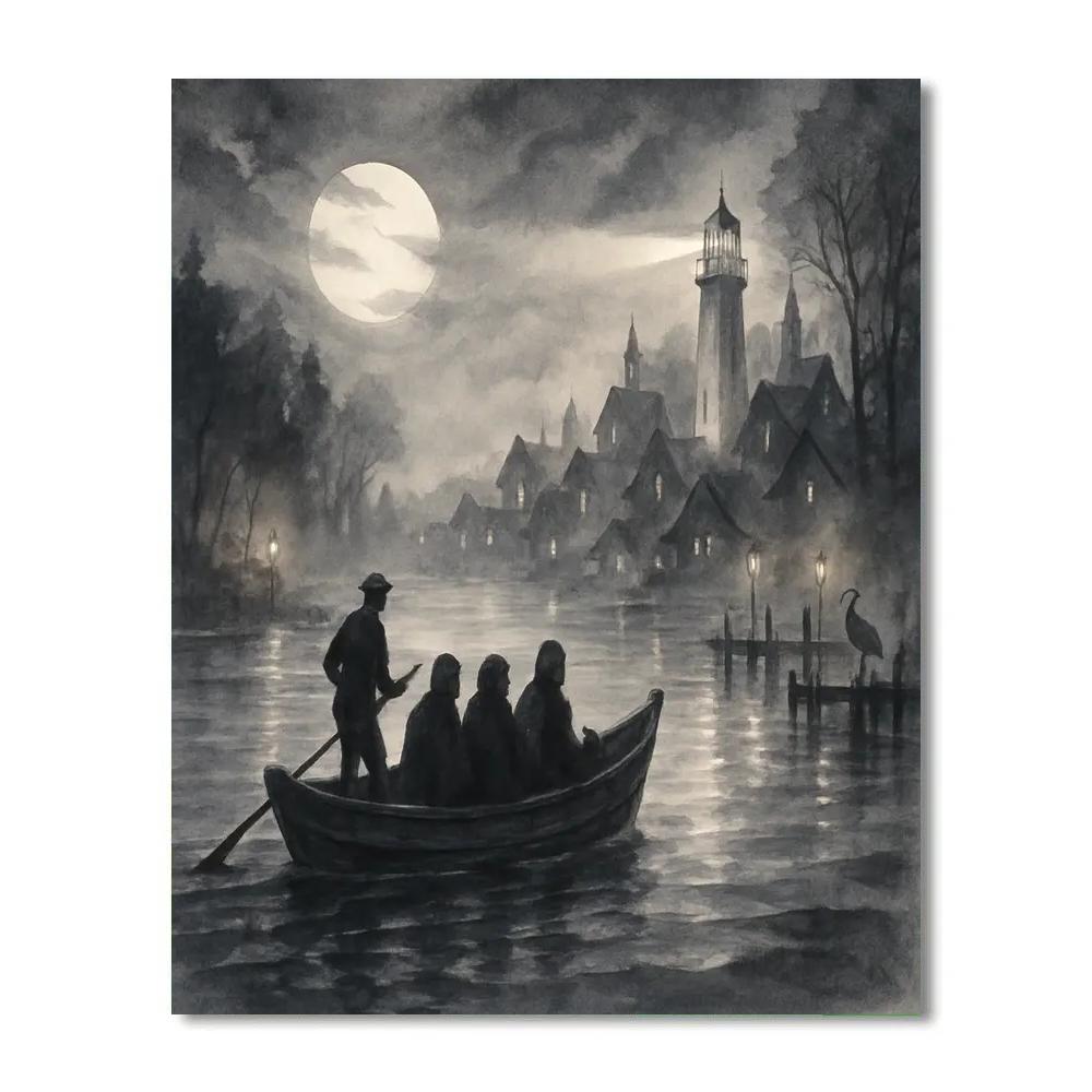 Spectral Ferry At Dusk Painting by numbers kit