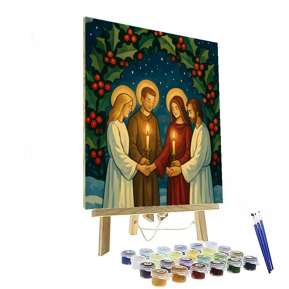 Midnight Holly Blessing Paint by numbers kits