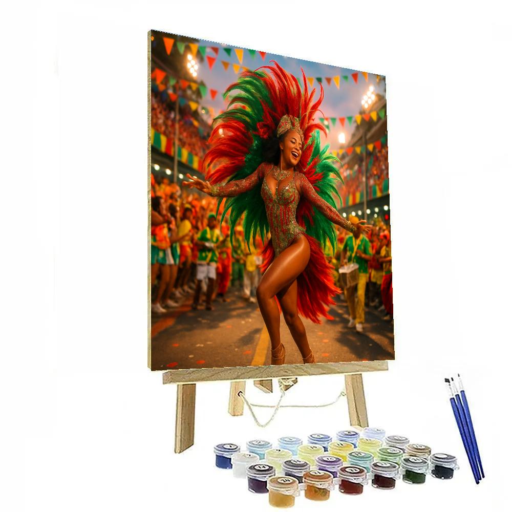 Carnival Samba Parade In Rio Streets paint by numbers