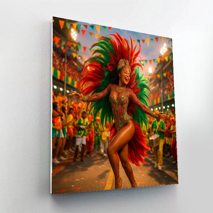 Carnival Samba Parade In Rio Streets paint by numbers