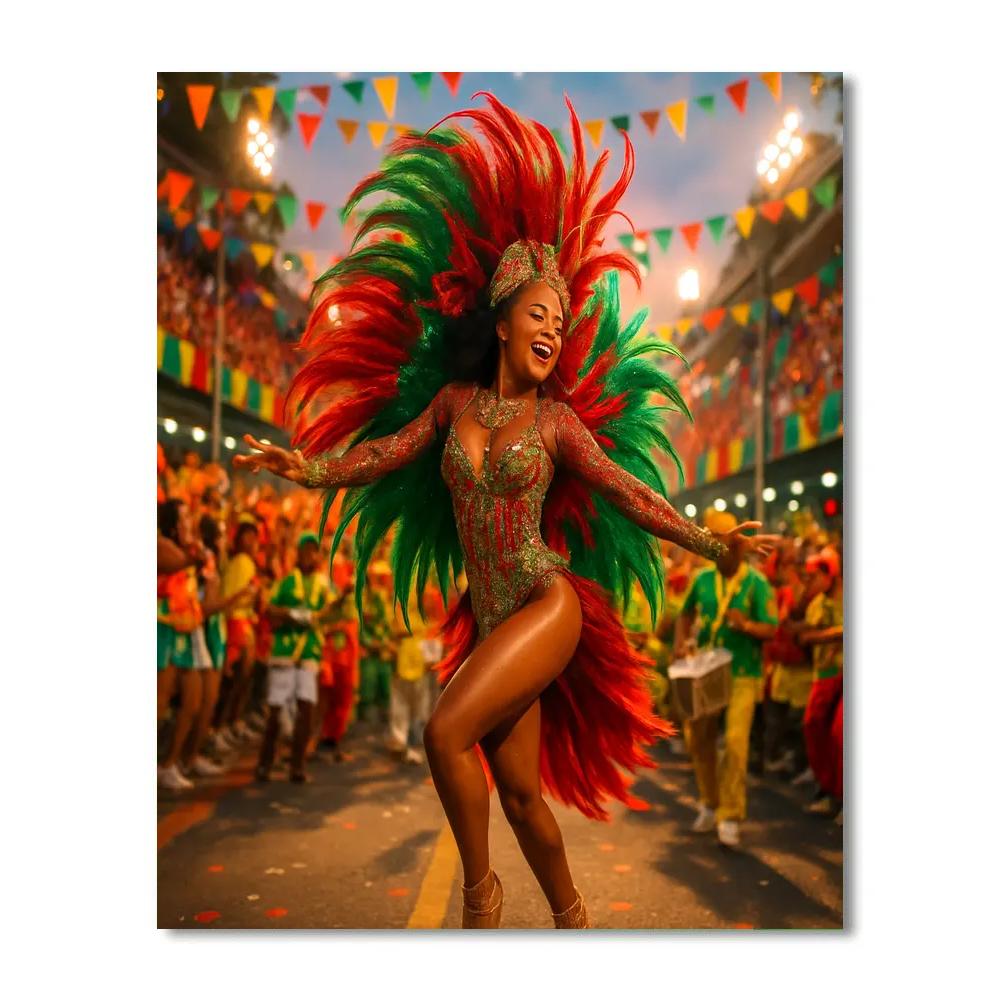 Carnival Samba Parade In Rio Streets paint by numbers