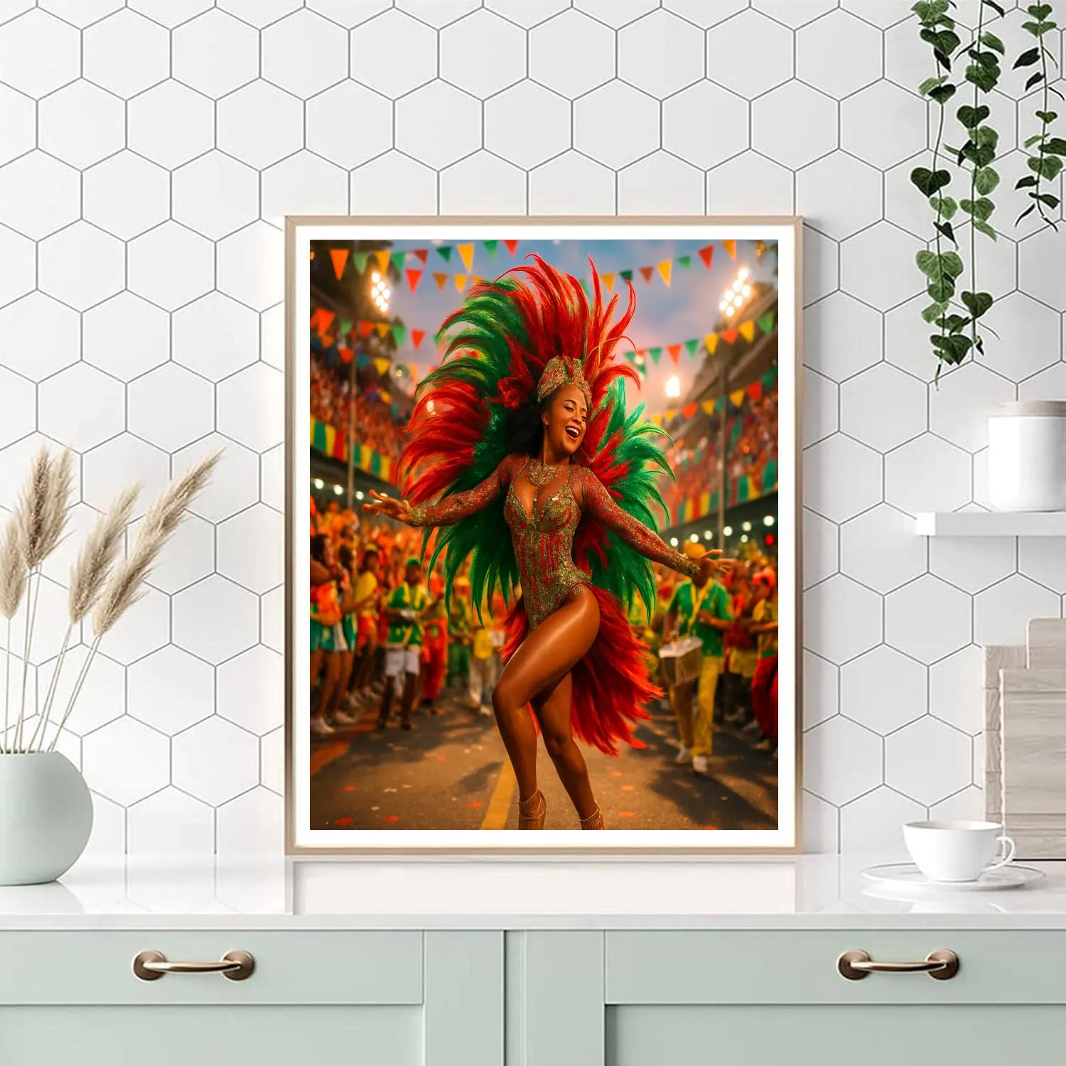 Carnival Samba Parade In Rio Streets paint by numbers