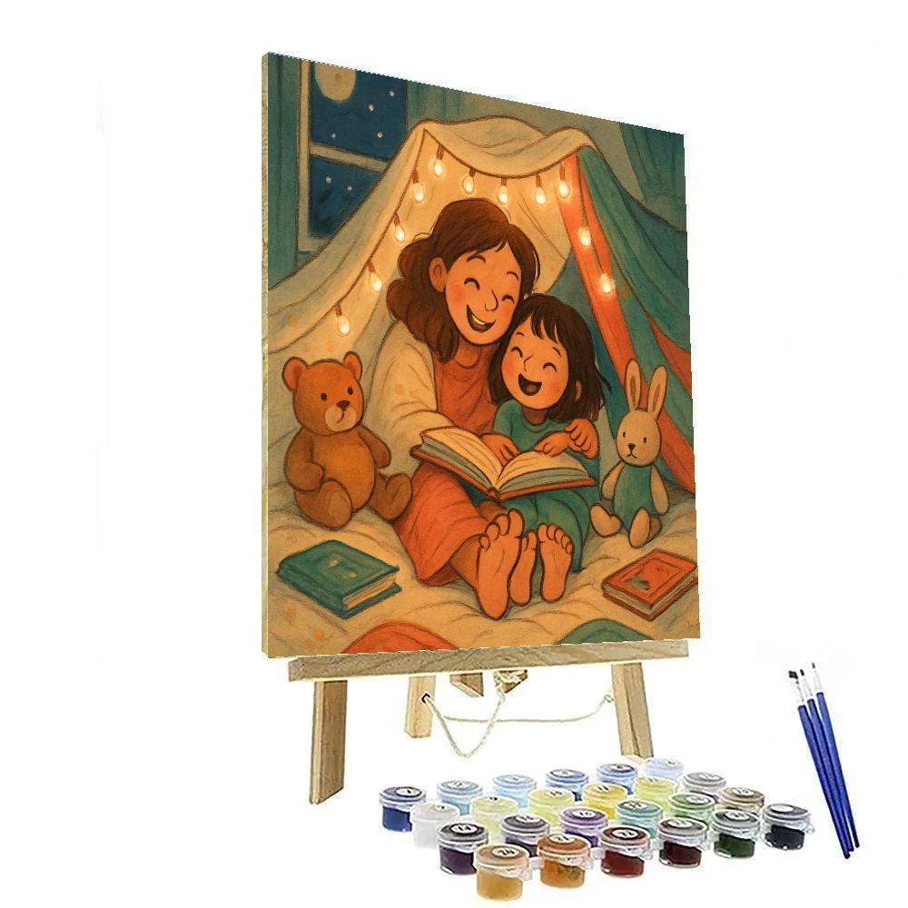 Playful Pillow Fort With Mom DIY paint by numbers