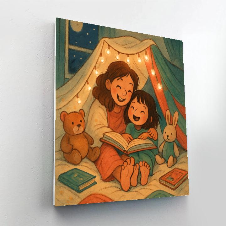 Playful Pillow Fort With Mom DIY paint by numbers