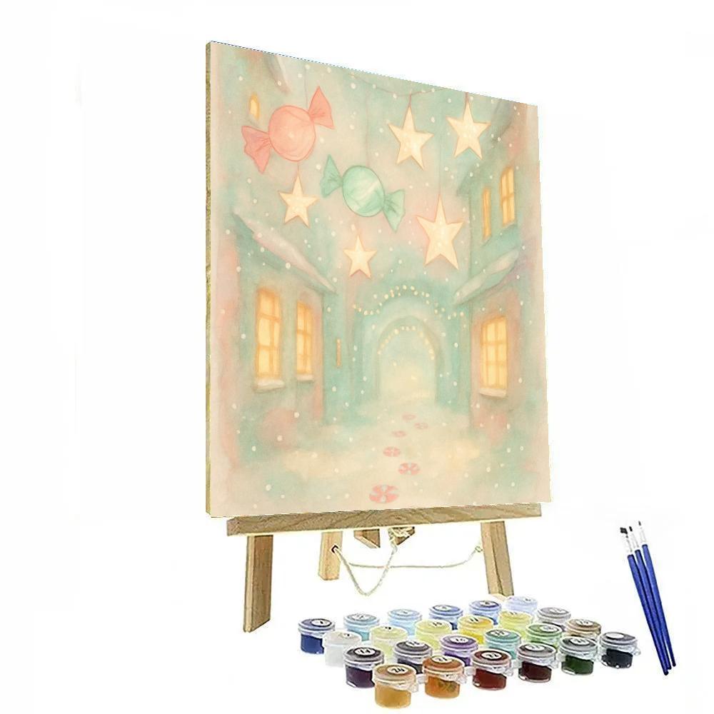 Candy Lantern Alley Number painting