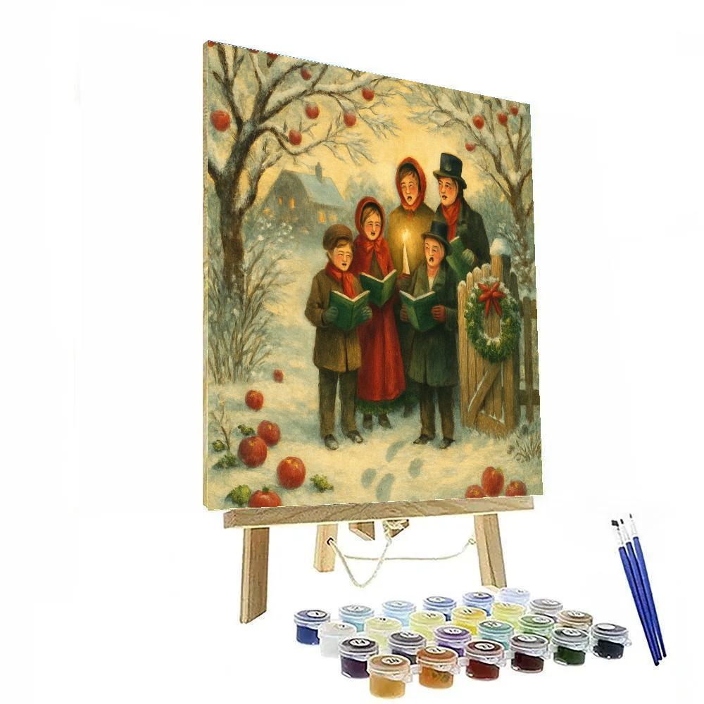 Frosted Orchard Carolers Number painting