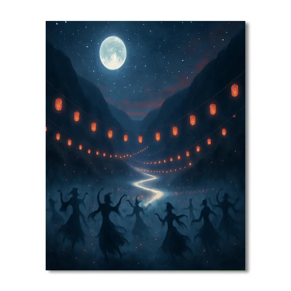 Song Of Hanging Lanterns paint by numbers