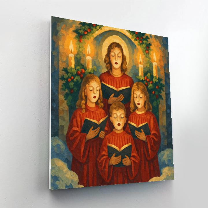 Glowing Candlelight Choir Number painting
