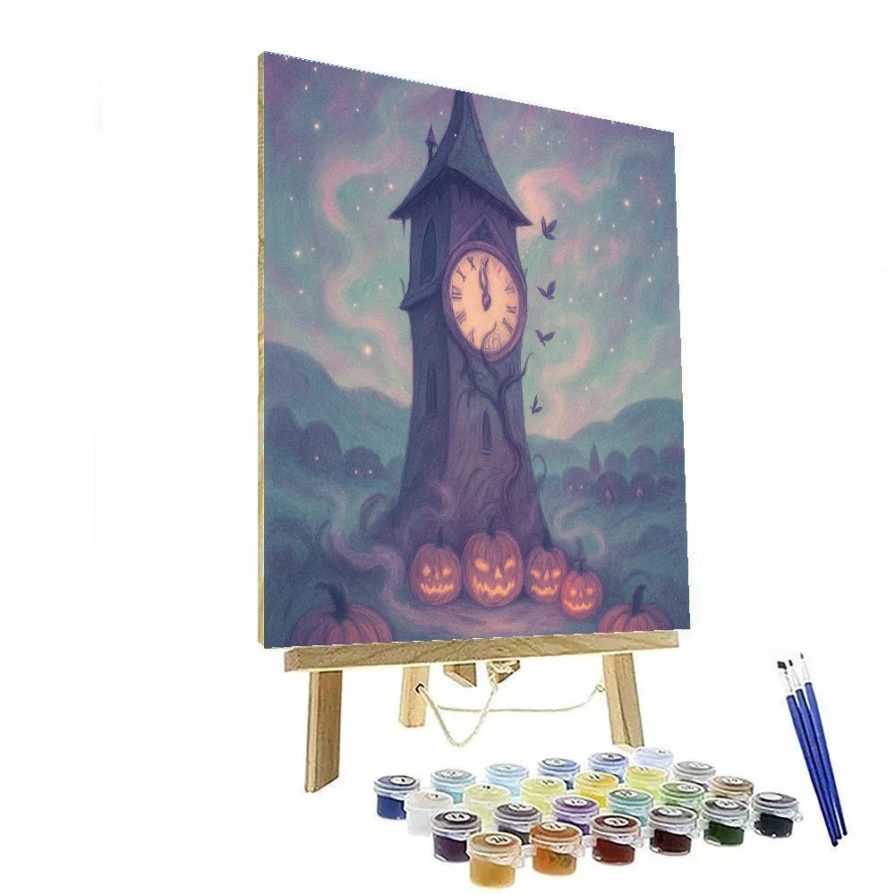 Clocktower Beneath The Harvest Stars painting number kit