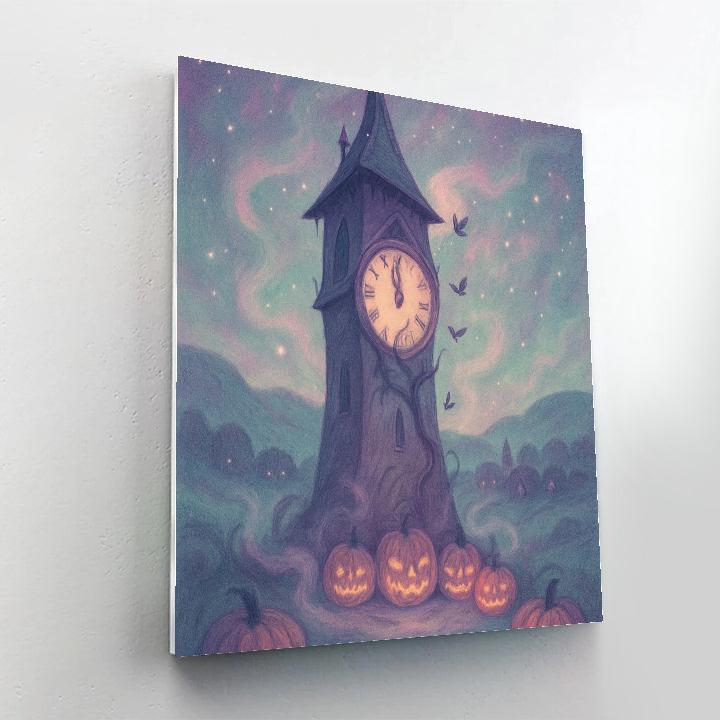 Clocktower Beneath The Harvest Stars painting number kit