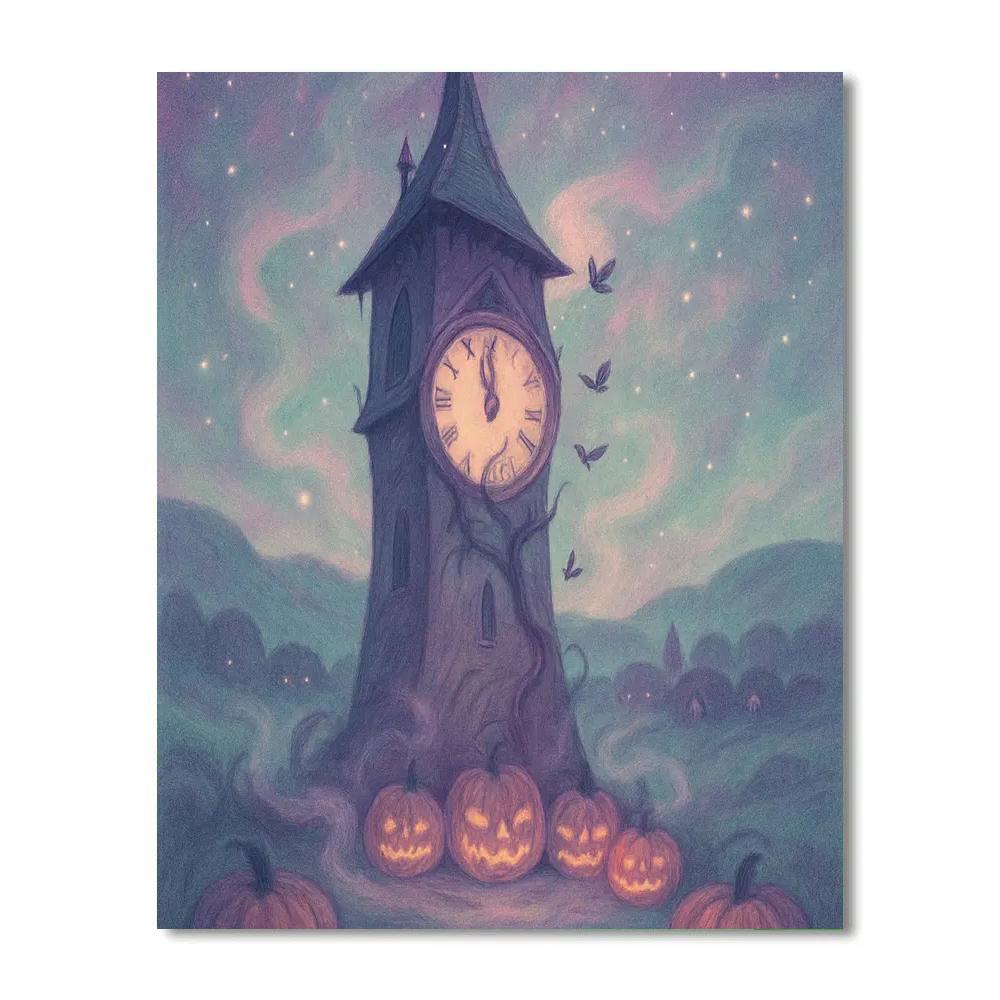 Clocktower Beneath The Harvest Stars painting number kit
