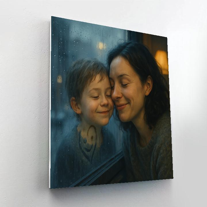 Rainy Window Face Press With Mom paint by number