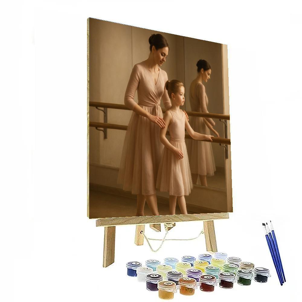 Ballet Practice Holding Hands Numbered painting kits