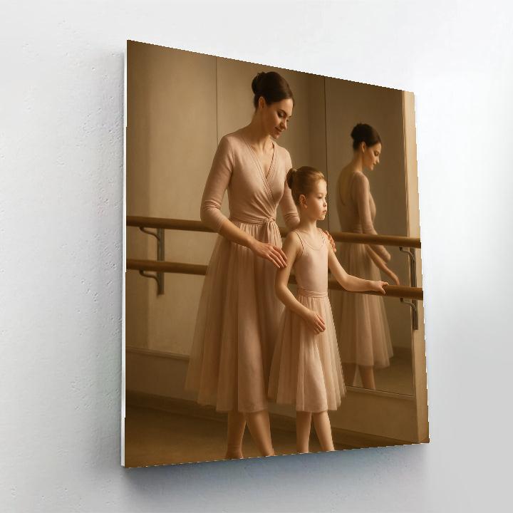 Ballet Practice Holding Hands Numbered painting kits