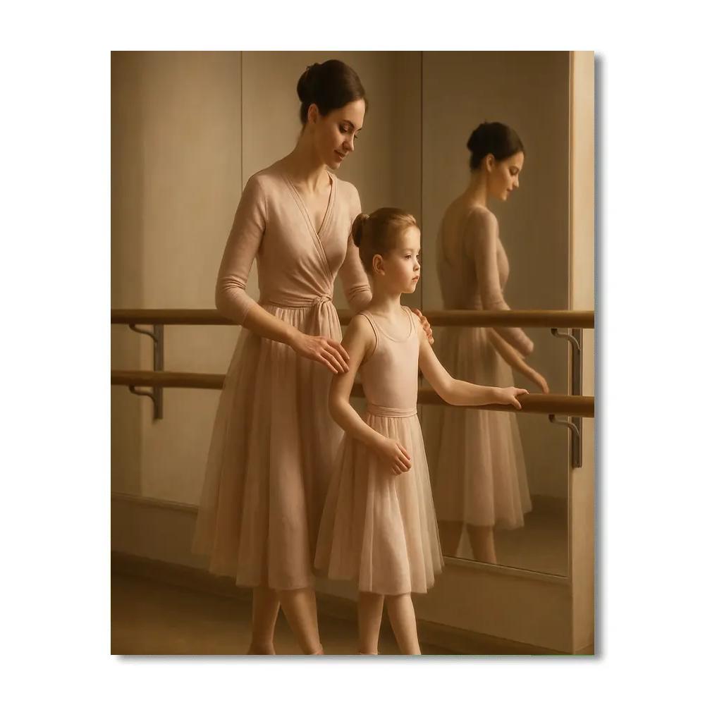 Ballet Practice Holding Hands Numbered painting kits