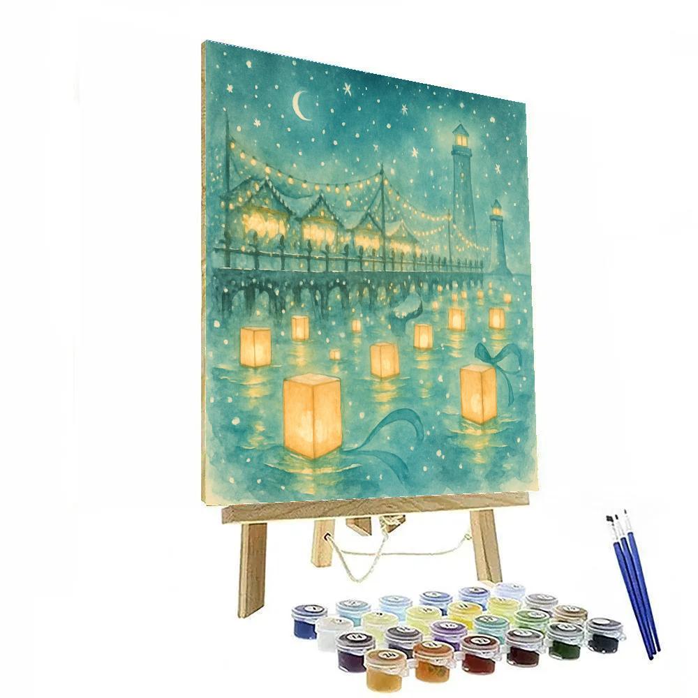 Frost Lantern Festival On The Pier Number painting