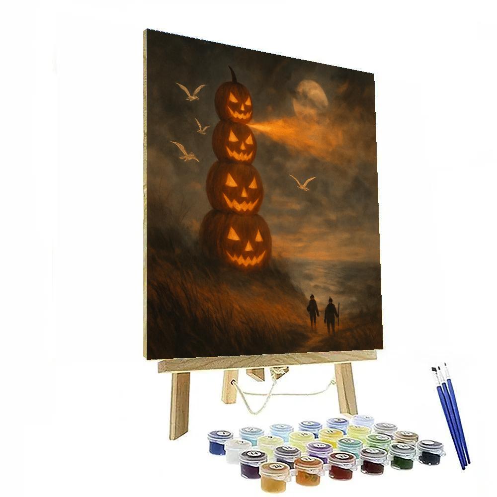 The Pumpkin Lighthouse Paint by numbers art