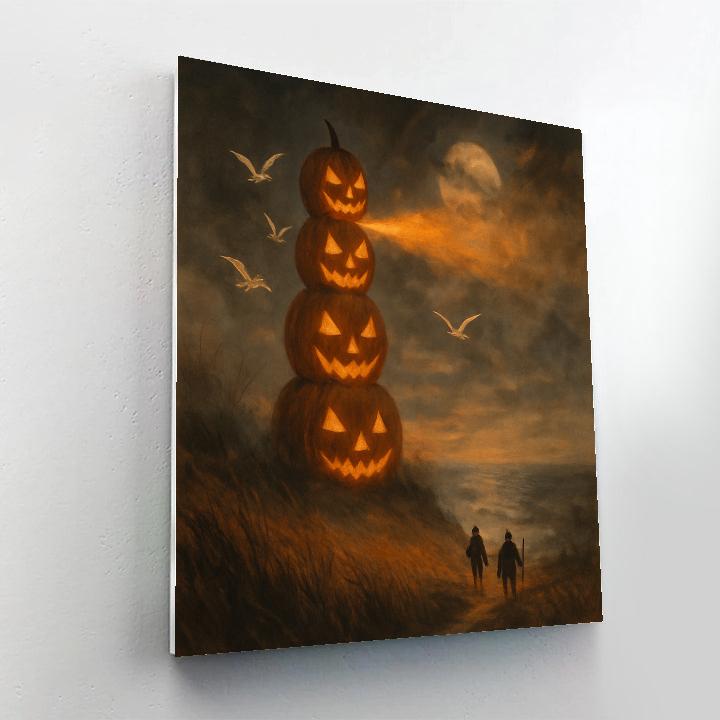The Pumpkin Lighthouse Paint by numbers art