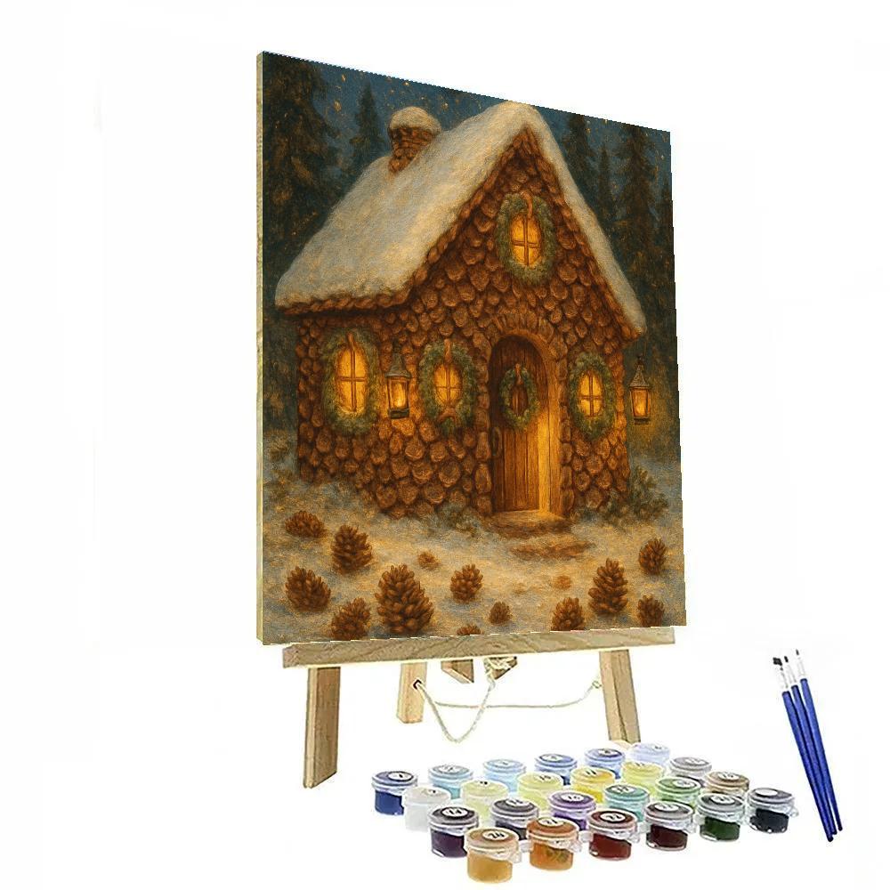 Pine Cone Lantern Cottage Paint by numbers kits