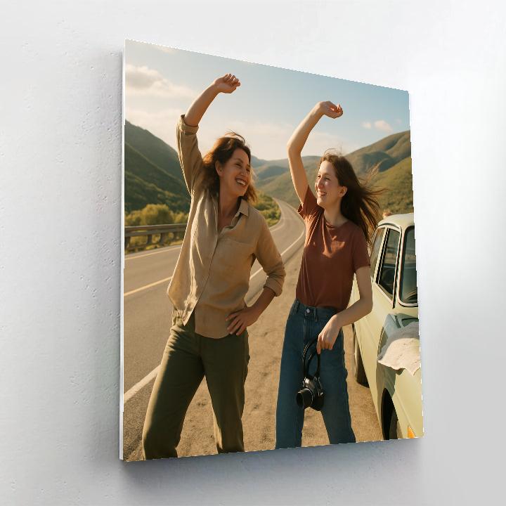 Mother And Teen Road Trip Stop Paint by numbers kits