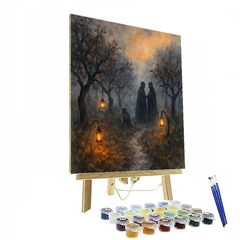 Fogbound Orchard Path Painting by numbers kit