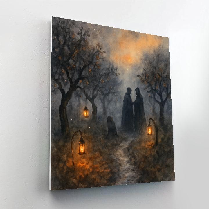 Fogbound Orchard Path Painting by numbers kit