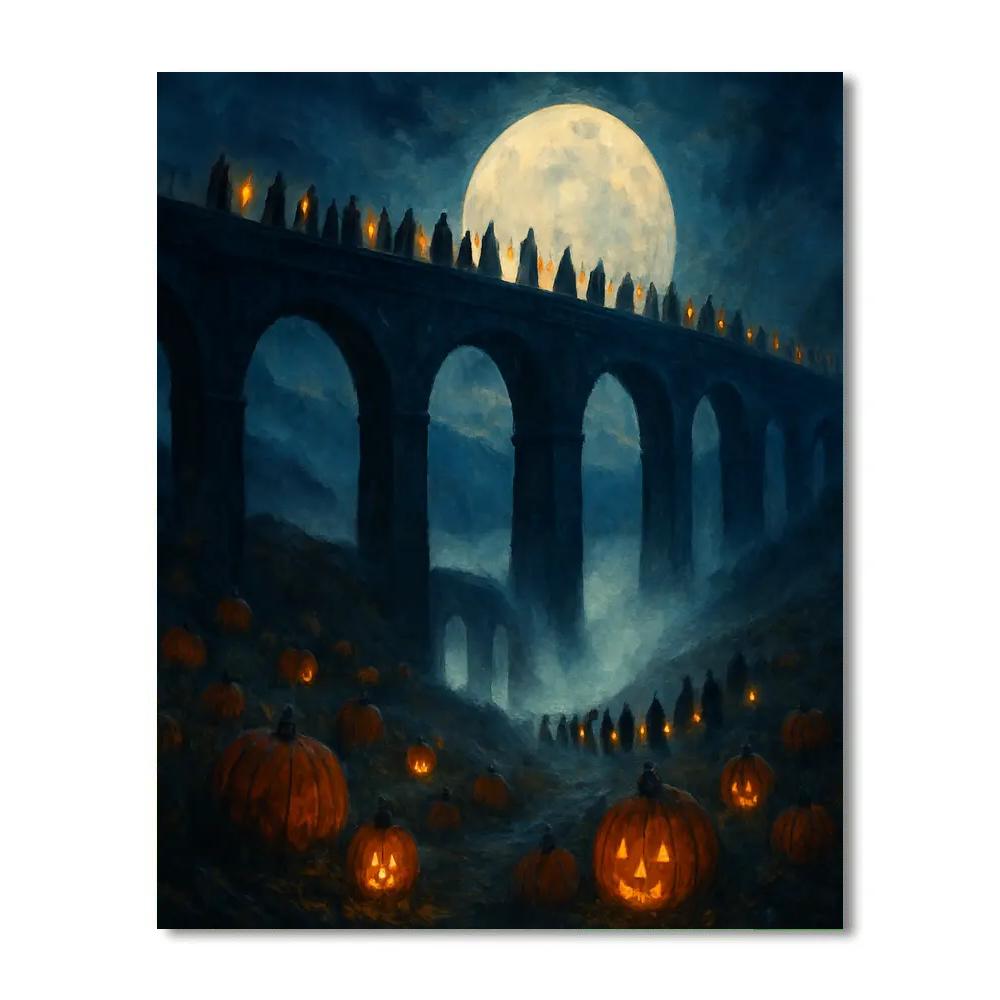 The Gloaming Viaduct paint by color