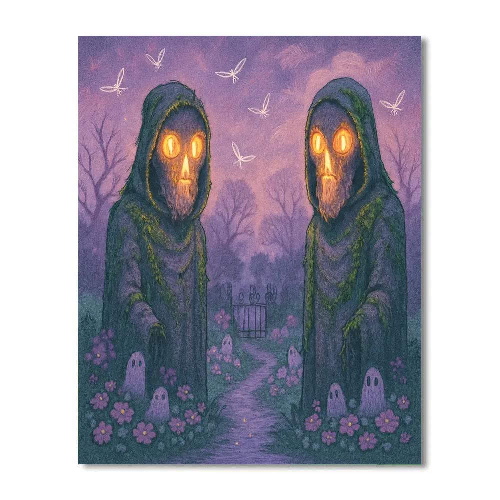 The Mossy Gatekeepers DIY paint by numbers