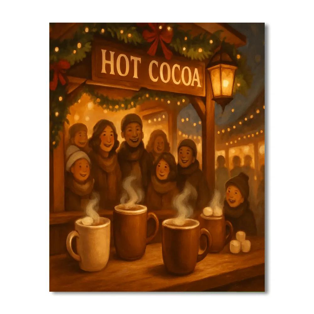Hot Cocoa Stall At Frost Market DIY paint by numbers