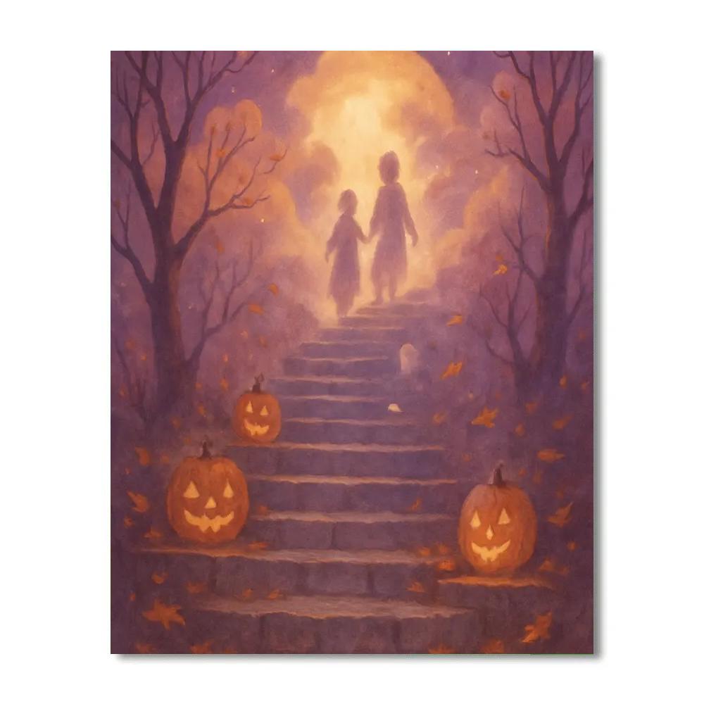 Lantern Steps To The Moon DIY paint by numbers