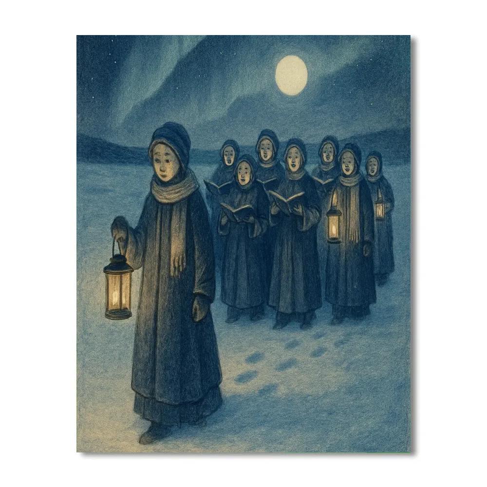 Polar Night Lantern Choir Painting by numbers kit