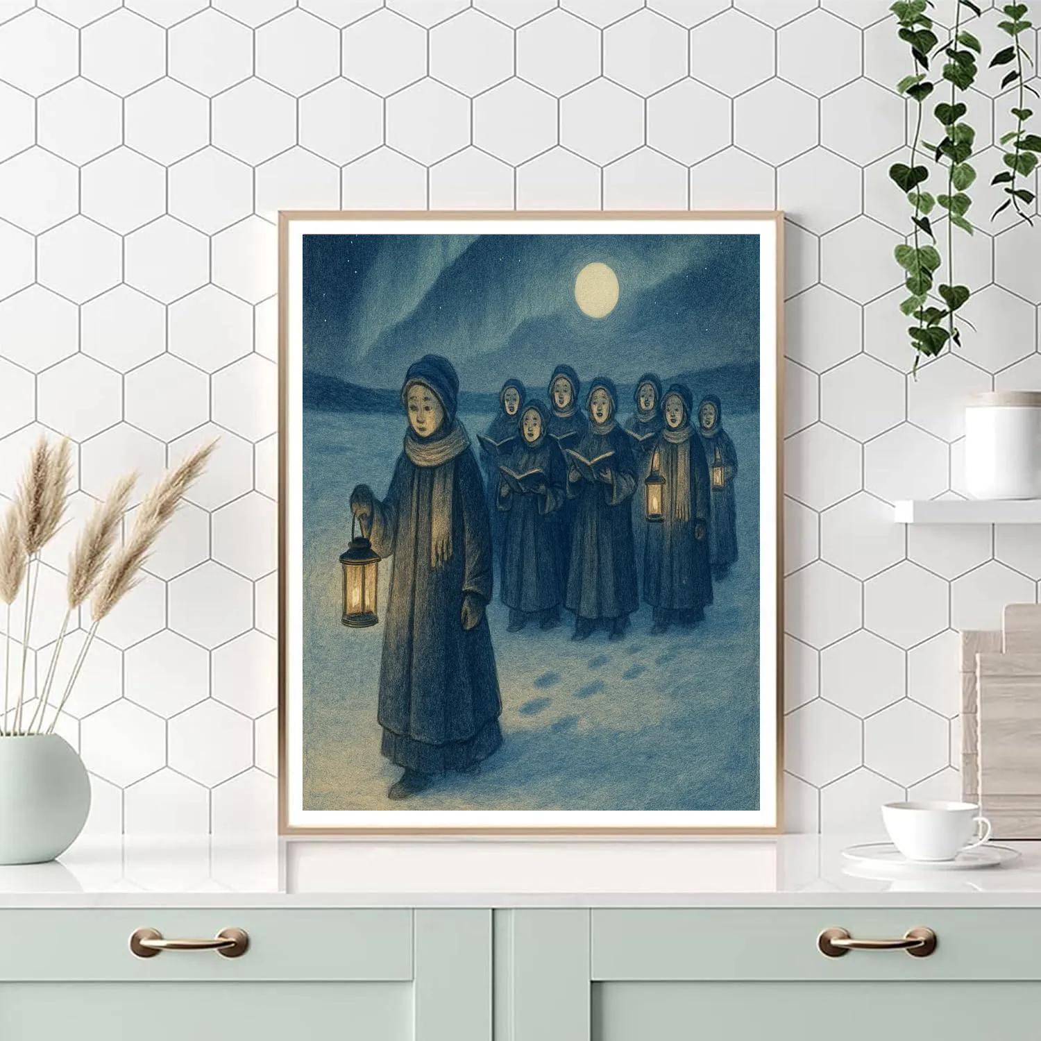 Polar Night Lantern Choir Painting by numbers kit