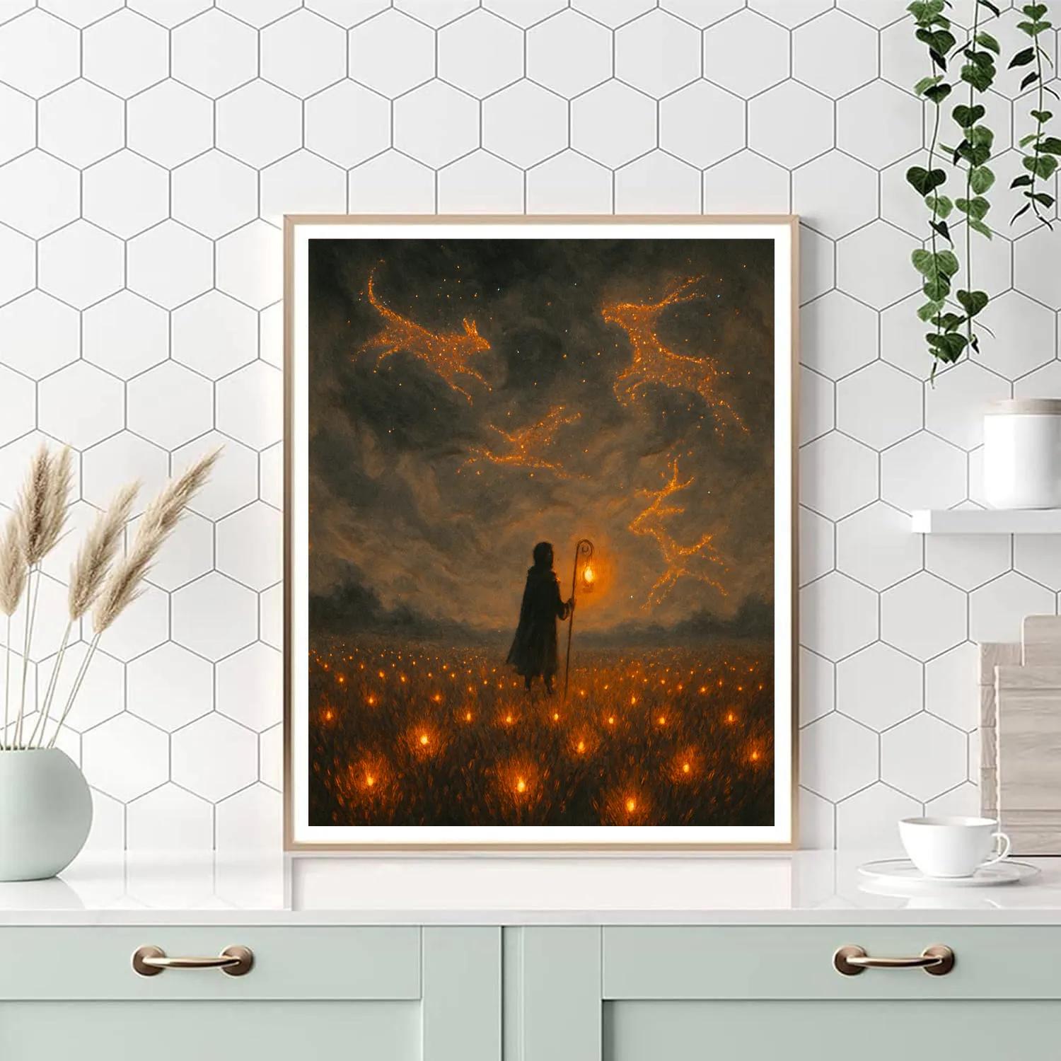 The Ember Field paint by color