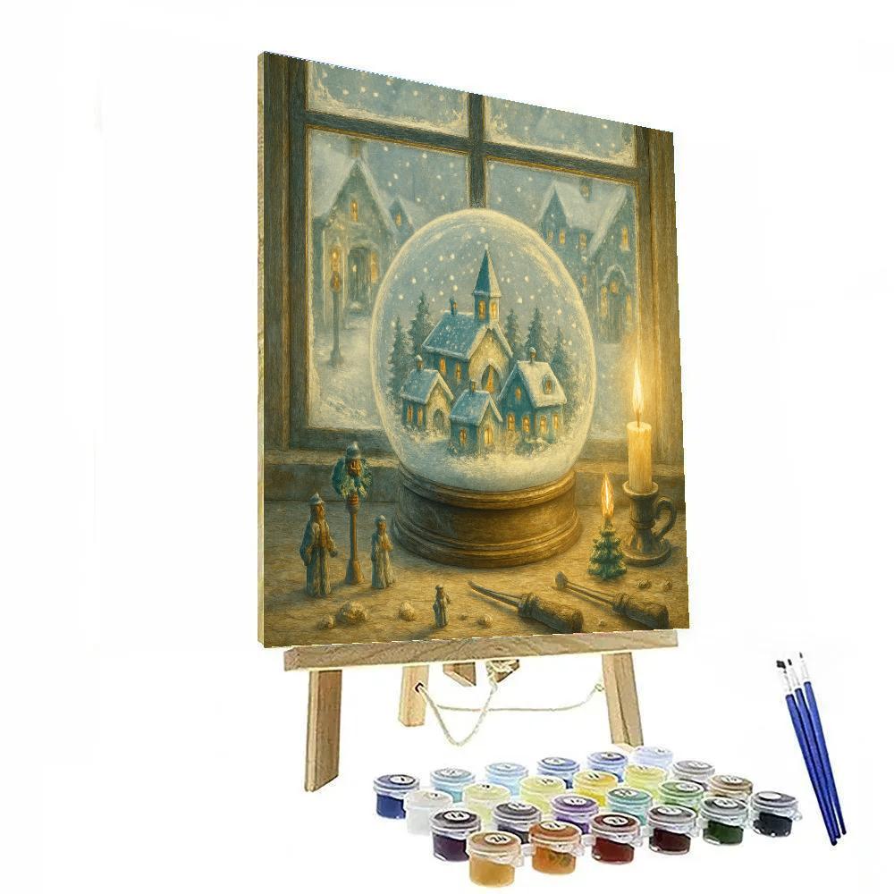 Snow Globe Workshop Window painting number kit
