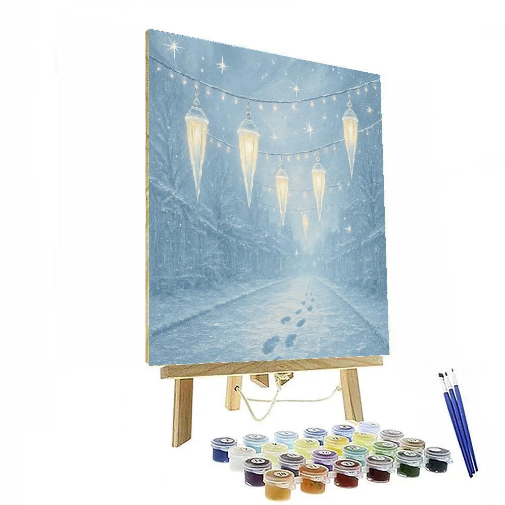 Icicle Lantern Lane Numbered painting kits