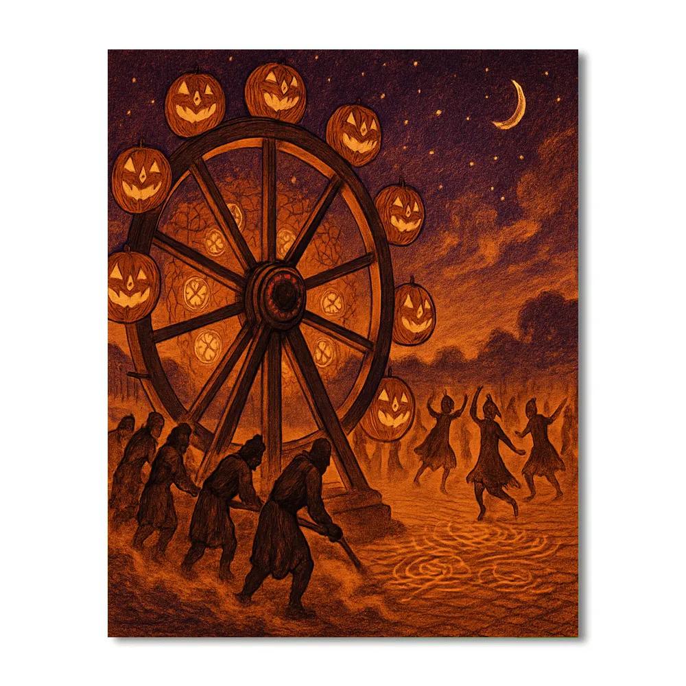 The Lantern Harvest Wheel Painting by numbers kit