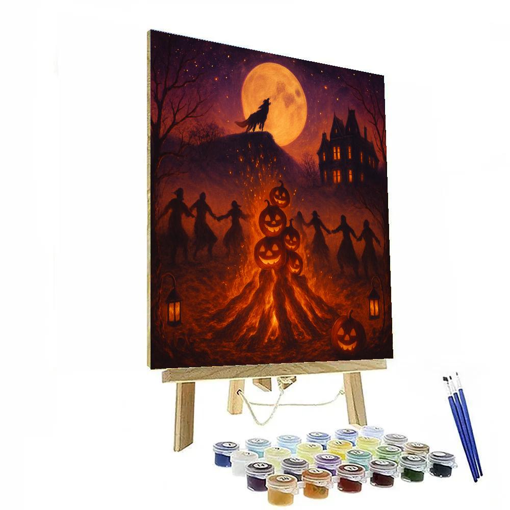 Bonfire Atop The Hill Of Echoes paint by color