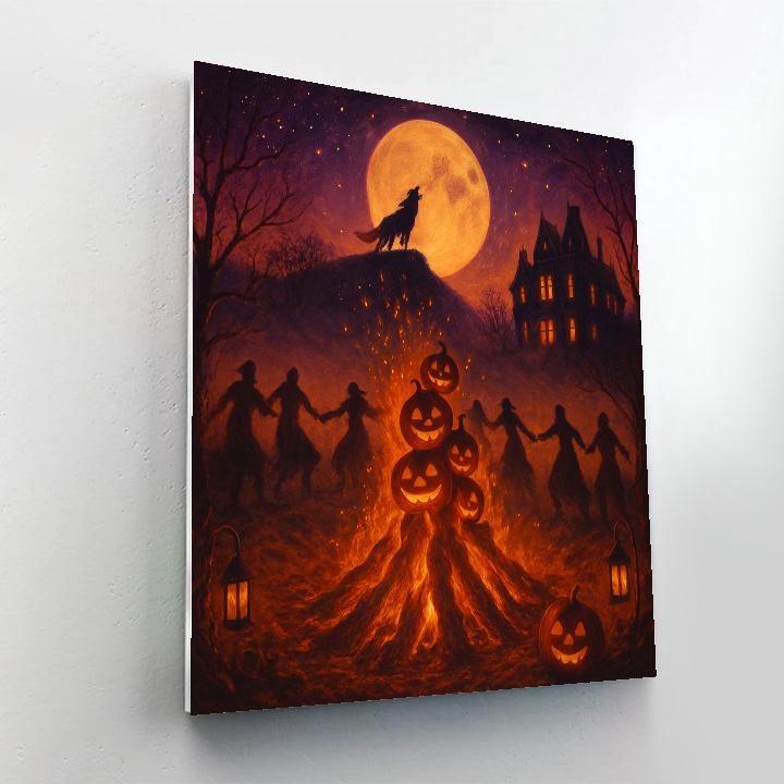 Bonfire Atop The Hill Of Echoes paint by color