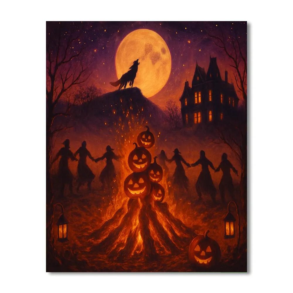 Bonfire Atop The Hill Of Echoes paint by color