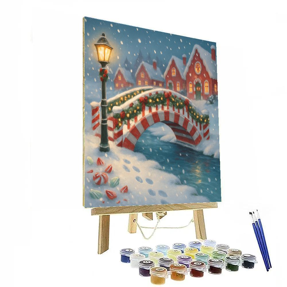 Peppermint Bridge Over Frost Creek paint by color