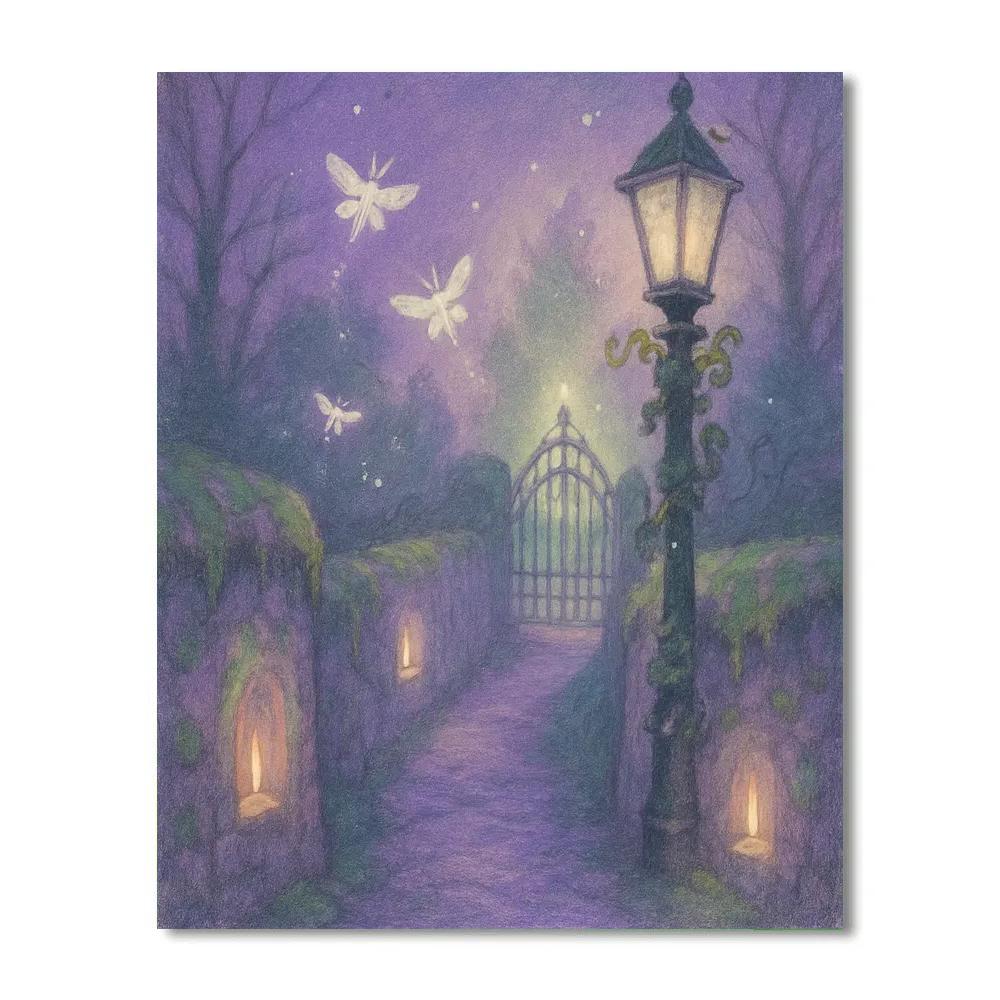 The Moss-Lit Lane Painting by numbers kit