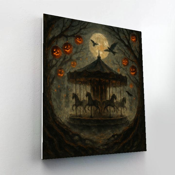 The Phantom Orchard Carousel painting number kit