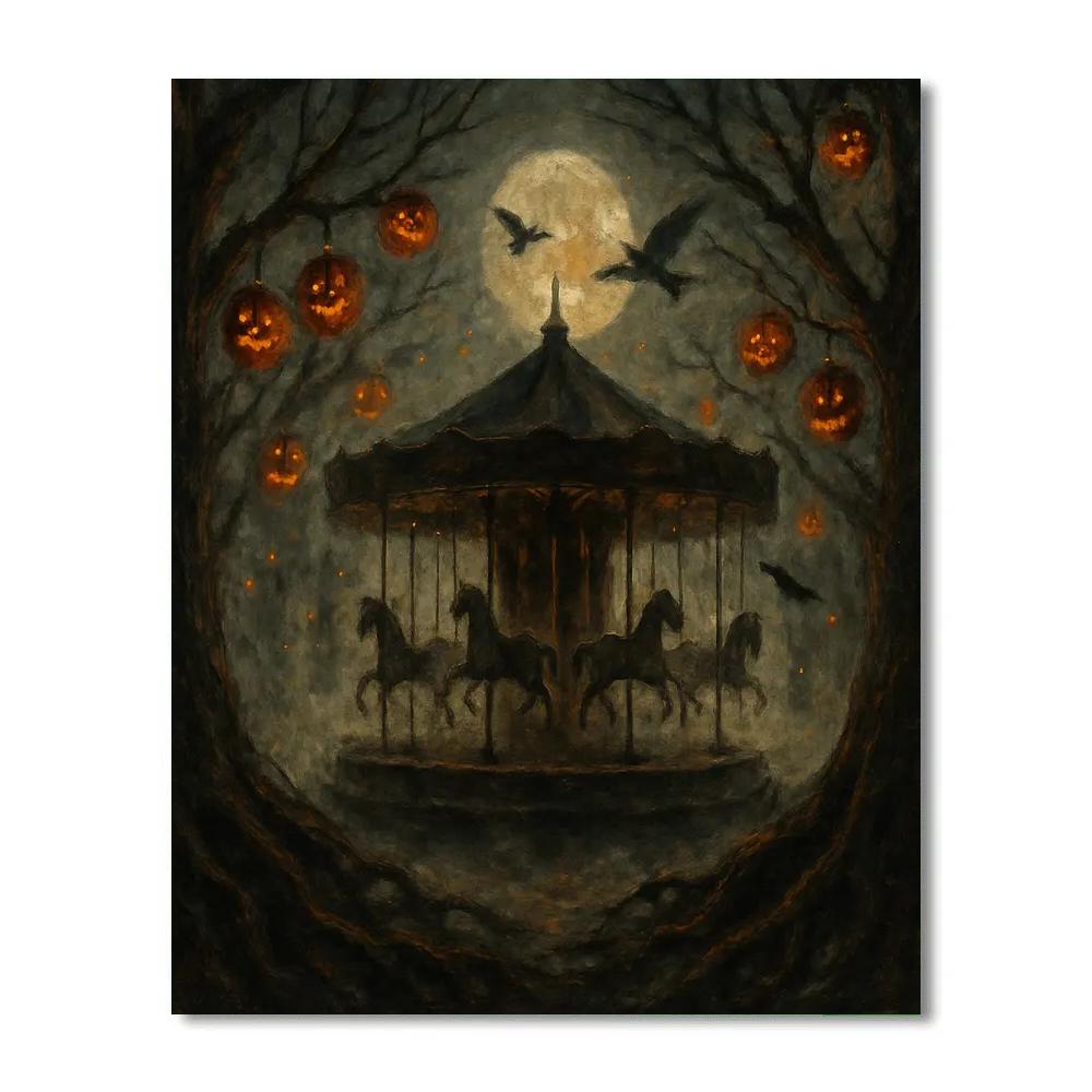 The Phantom Orchard Carousel painting number kit