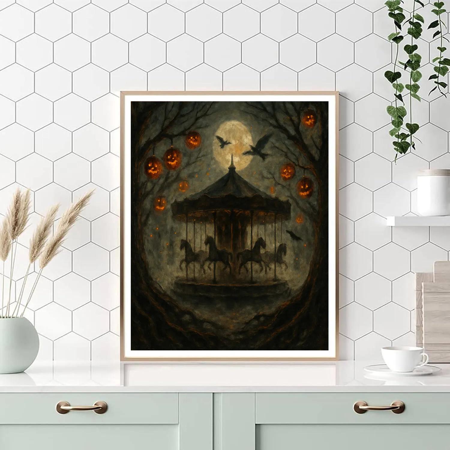 The Phantom Orchard Carousel painting number kit