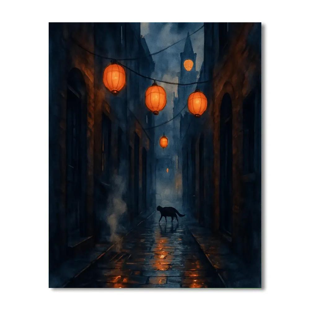 The Alley Of Paper Lanterns Painting by numbers kit