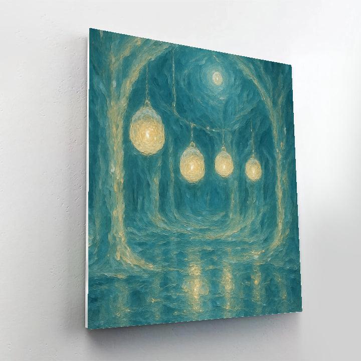 Snow Lanterns Above The Ice Caves Number painting