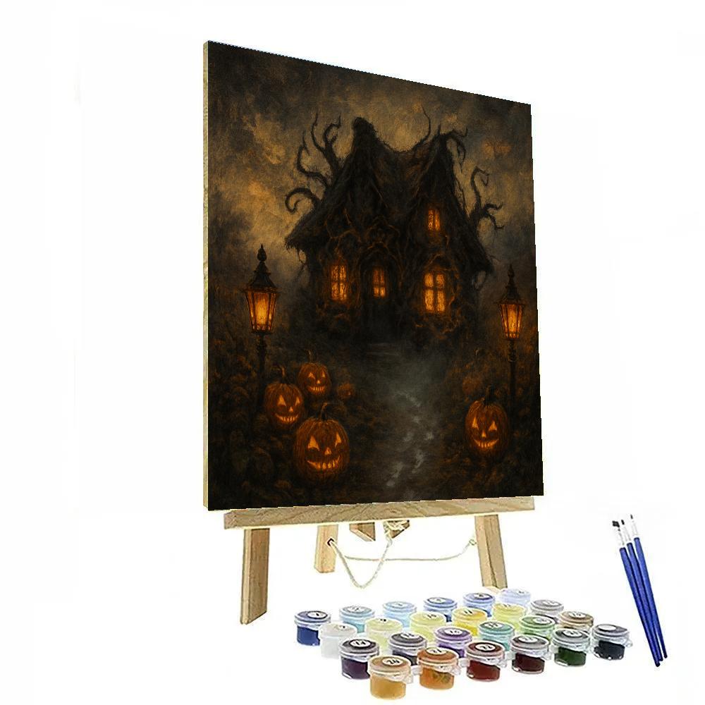 The Hollowhouse At Dusk painting number kit