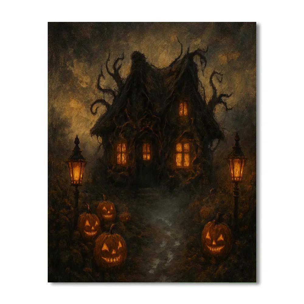 The Hollowhouse At Dusk painting number kit