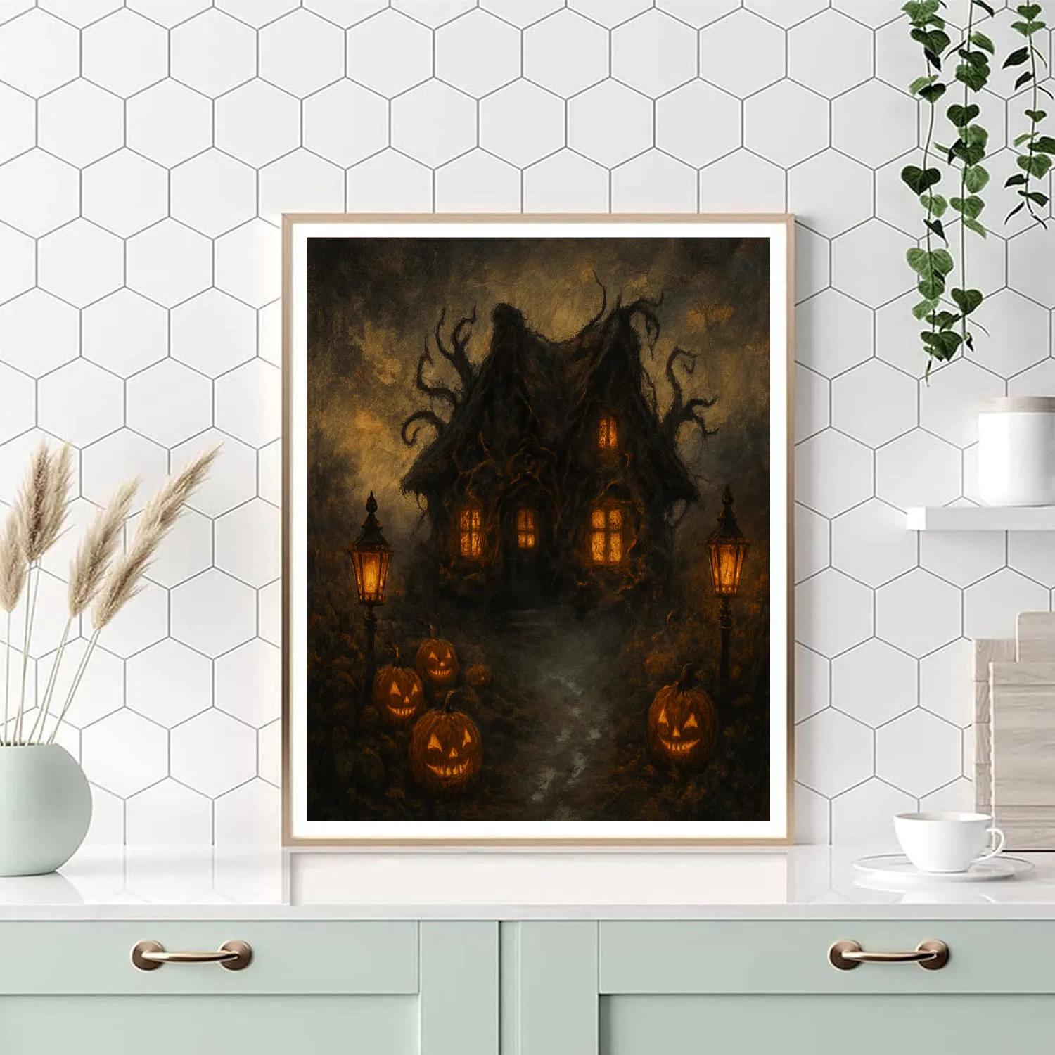 The Hollowhouse At Dusk painting number kit